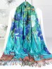 Water Lilies & Irises Double-sided Oil Painting Design Fashion Scarf